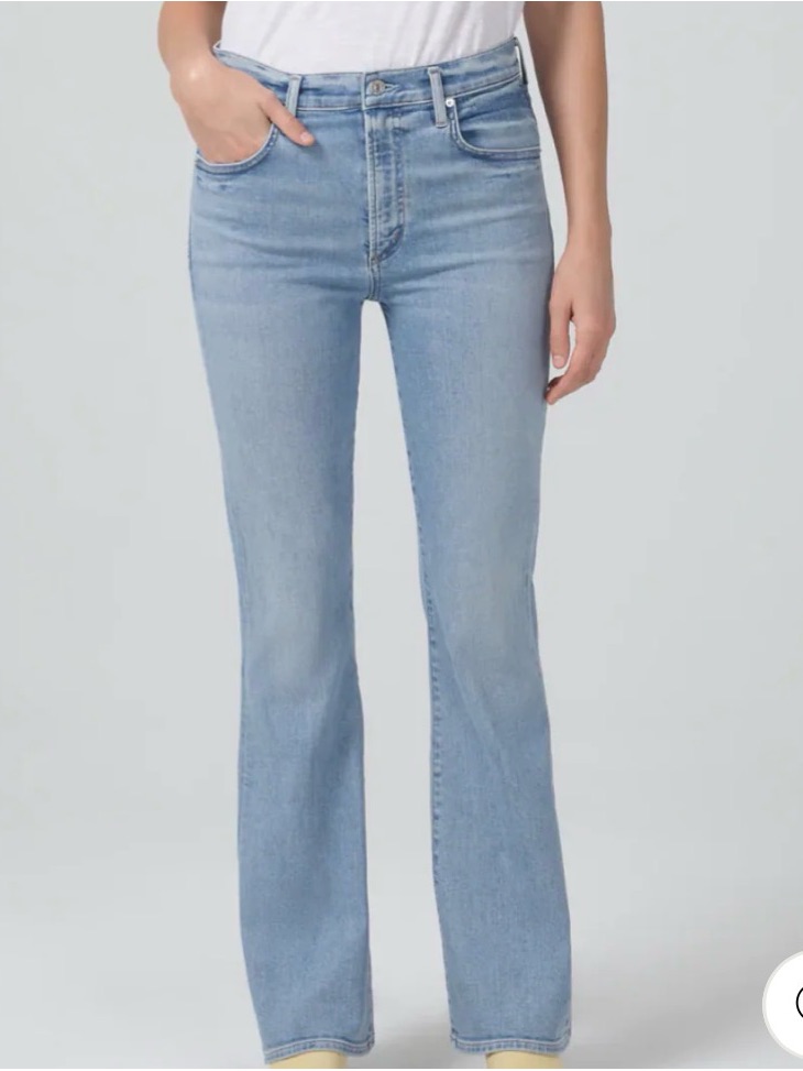 Citizens Of Humanity Lilah High Rise Bootcut In Lyric Wash Light Blue 25